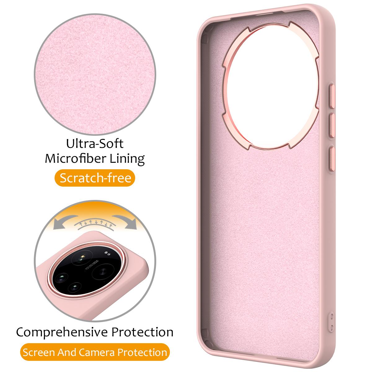 For Xiaomi 17 Ultra Gen1.5 Pivot Ring Holder TPU Hybrid PC Phone Case - Pink - EDA008974004B