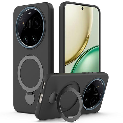 For Xiaomi 17 Ultra Gen1.5 Pivot Ring Holder TPU Hybrid PC Phone Case - Black - EDA008974004C