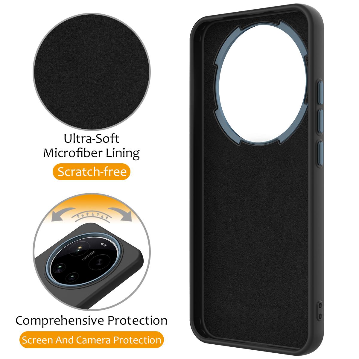 For Xiaomi 17 Ultra Gen1.5 Pivot Ring Holder TPU Hybrid PC Phone Case - Black - EDA008974004C