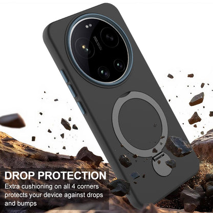For Xiaomi 17 Ultra Gen1.5 Pivot Ring Holder TPU Hybrid PC Phone Case - Black - EDA008974004C