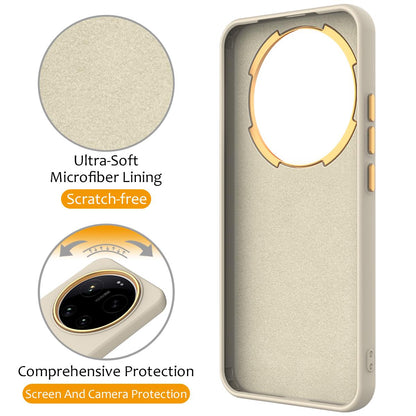 For Xiaomi 17 Ultra Gen1.5 Pivot Ring Holder TPU Hybrid PC Phone Case - Apricot - EDA008974004E