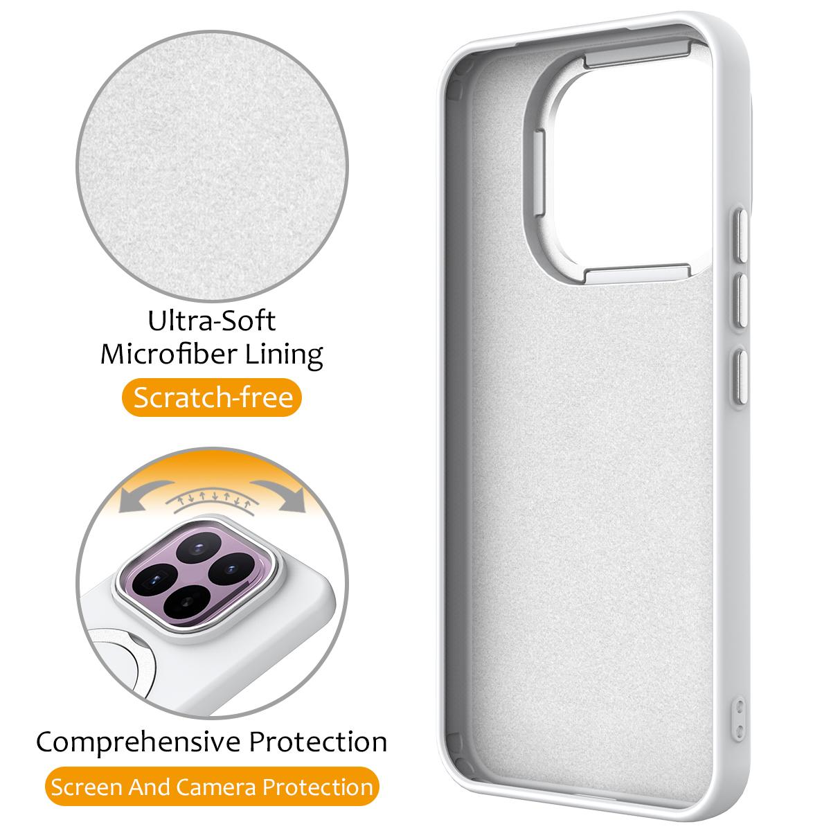 For Xiaomi 17T 5G Gen1.5 Pivot Ring Holder TPU Hybrid PC Phone Case - White - EDA008974005A