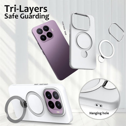 For Xiaomi 17T 5G Gen1.5 Pivot Ring Holder TPU Hybrid PC Phone Case - White - EDA008974005A