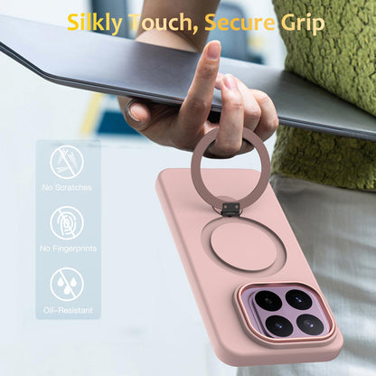 For Xiaomi 17T 5G Gen1.5 Pivot Ring Holder TPU Hybrid PC Phone Case - Pink - EDA008974005B
