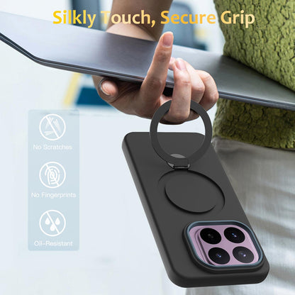 For Xiaomi 17T 5G Gen1.5 Pivot Ring Holder TPU Hybrid PC Phone Case - Black - EDA008974005C
