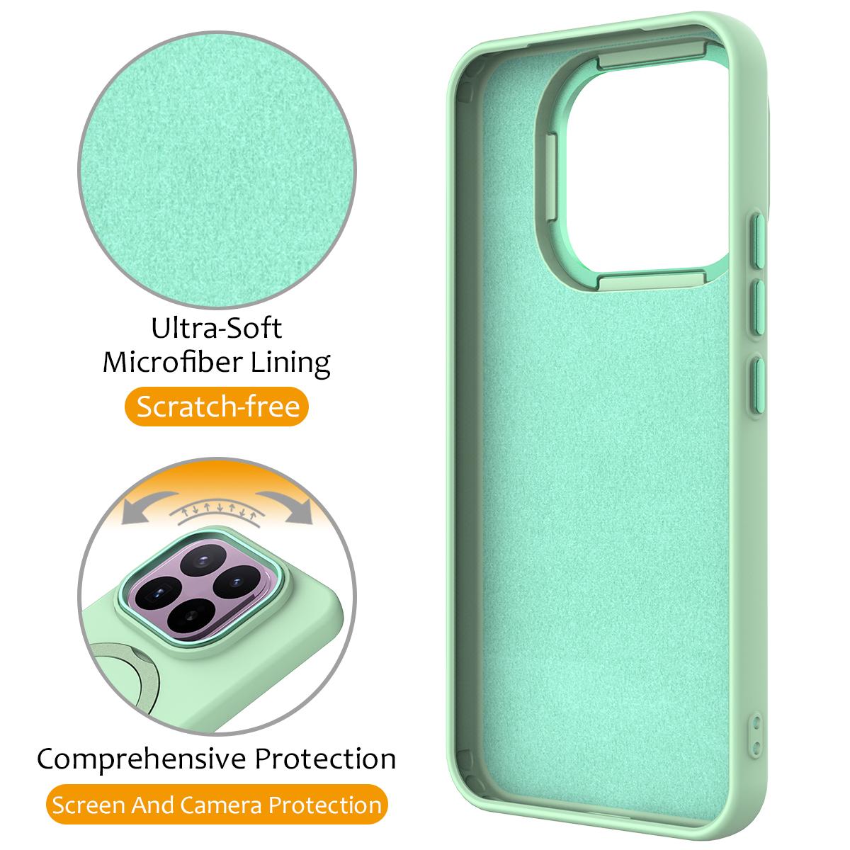 For Xiaomi 17T 5G Gen1.5 Pivot Ring Holder TPU Hybrid PC Phone Case - Green - EDA008974005D