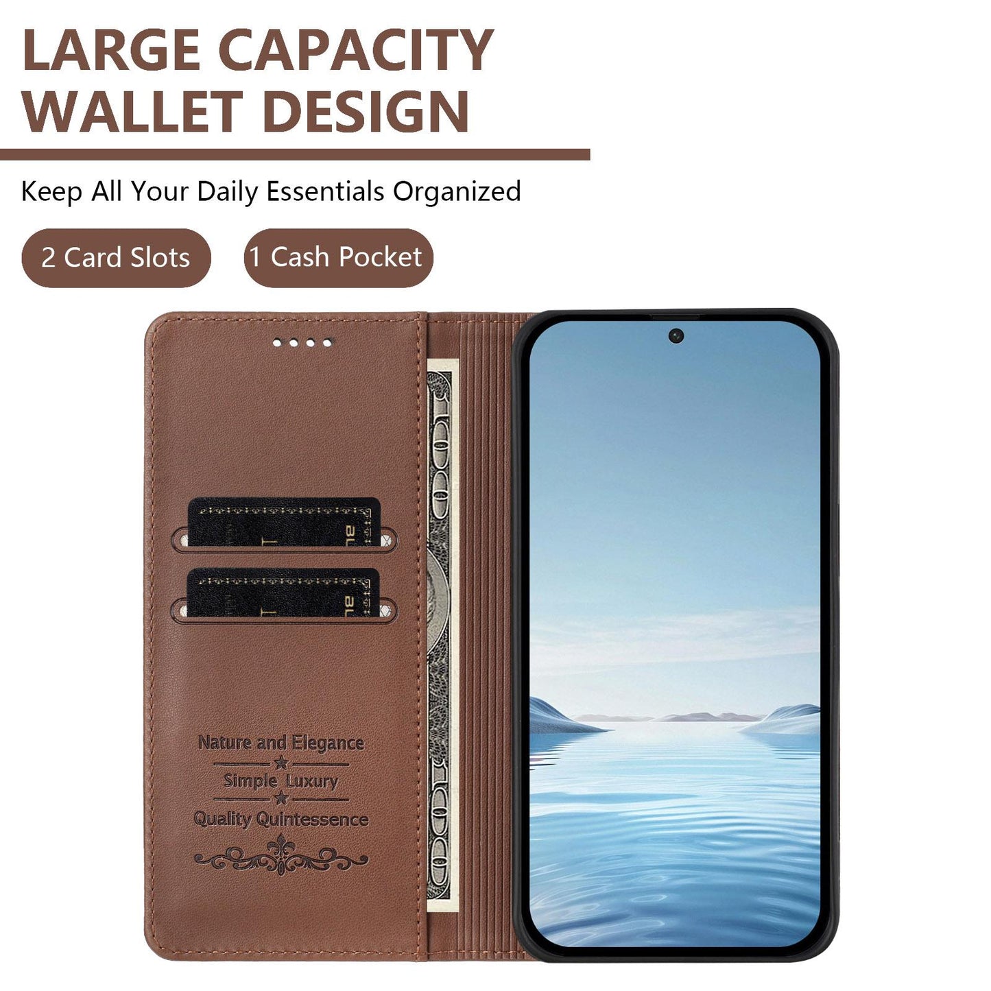 For Redmi K90 Pro Max / Xiaomi Poco F8 Ultra 5G Cute Cats Embossed Magnetic RFID Vegan Leather Phone Case(Brown)