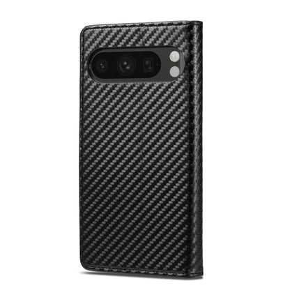 For Google Pixel 11 Pro XL LC.IMEEKE Carbon Fiber Leather Phone Case(Vertical Black)