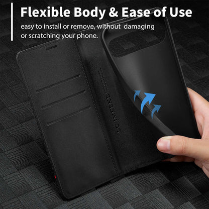 For Google Pixel 11 Pro XL LC.IMEEKE Carbon Fiber Leather Phone Case(Vertical Black)