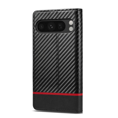 For Google Pixel 11 Pro XL LC.IMEEKE Carbon Fiber Leather Phone Case(Horizontal Black)