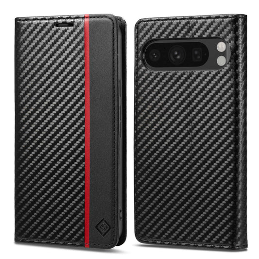 For Google Pixel 11 / 11 Pro LC.IMEEKE Carbon Fiber Leather Phone Case(Vertical Black)