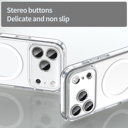 For iPhone 18 Pro PC Hybrid TPU Airbag Shockproof MagSafe Phone Case - Transparent - EDA009027715C