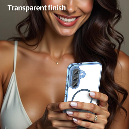 For Galaxy A17 5G / A18 5G / A26 5G PC Hybrid TPU Airbag Shockproof MagSafe Phone Case - Transparent Blue - EDA009028408B