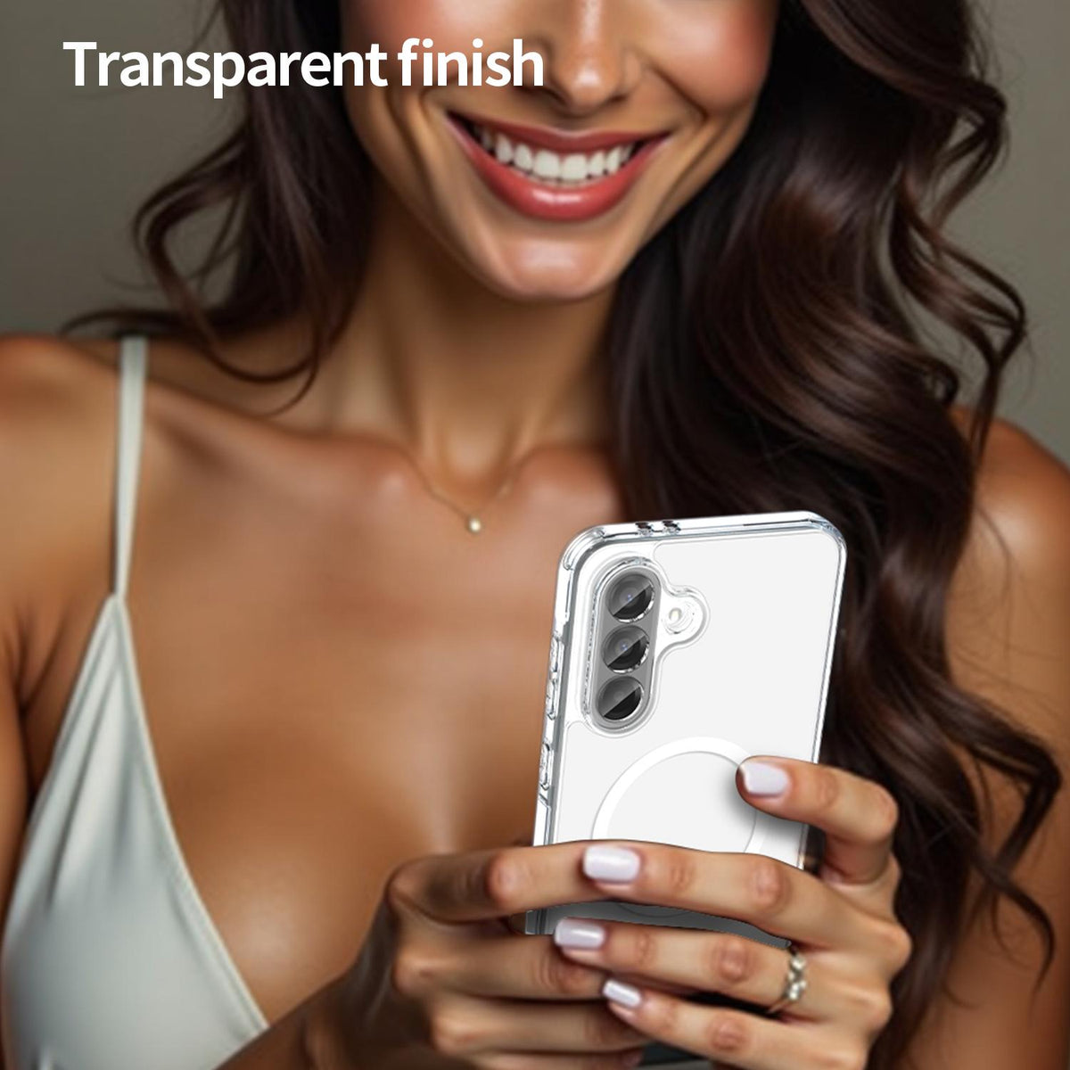 For Galaxy A17 5G / A18 5G / A26 5G PC Hybrid TPU Airbag Shockproof MagSafe Phone Case - Transparent - EDA009028408C