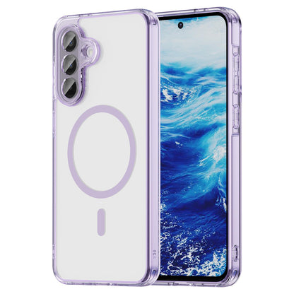 For Galaxy A17 5G / A18 5G / A26 5G PC Hybrid TPU Airbag Shockproof MagSafe Phone Case - Transparent Purple - EDA009028408D
