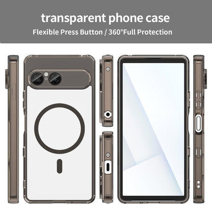 For Sony Xperia 10 VIII PC Hybrid TPU Airbag Shockproof MagSafe Phone Case(Transparent Black)