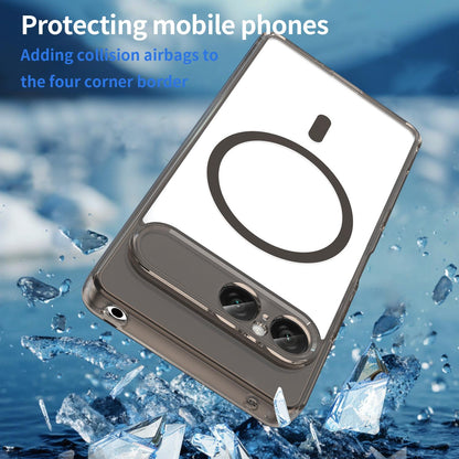 For Sony Xperia 10 VIII PC Hybrid TPU Airbag Shockproof MagSafe Phone Case(Transparent Black)