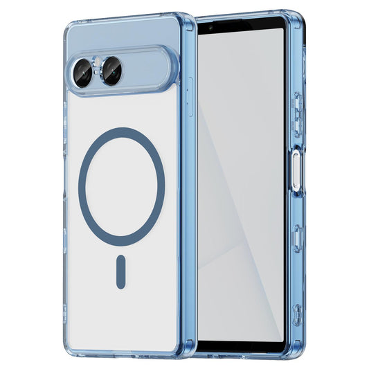 For Sony Xperia 10 VIII PC Hybrid TPU Airbag Shockproof MagSafe Phone Case(Transparent Blue)