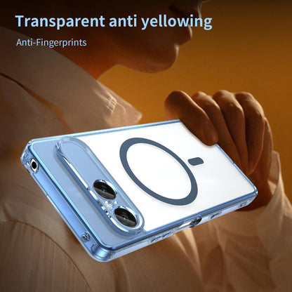 For Sony Xperia 10 VIII PC Hybrid TPU Airbag Shockproof MagSafe Phone Case(Transparent Blue)