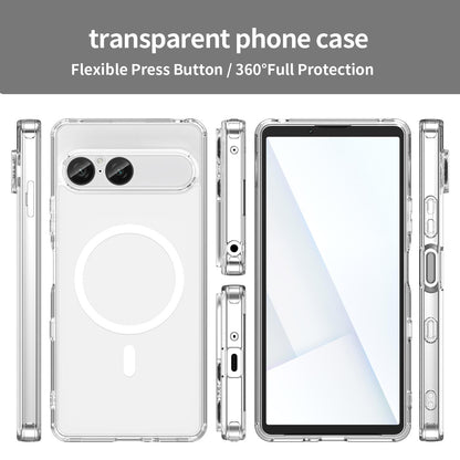 For Sony Xperia 10 VIII PC Hybrid TPU Airbag Shockproof MagSafe Phone Case(Transparent)