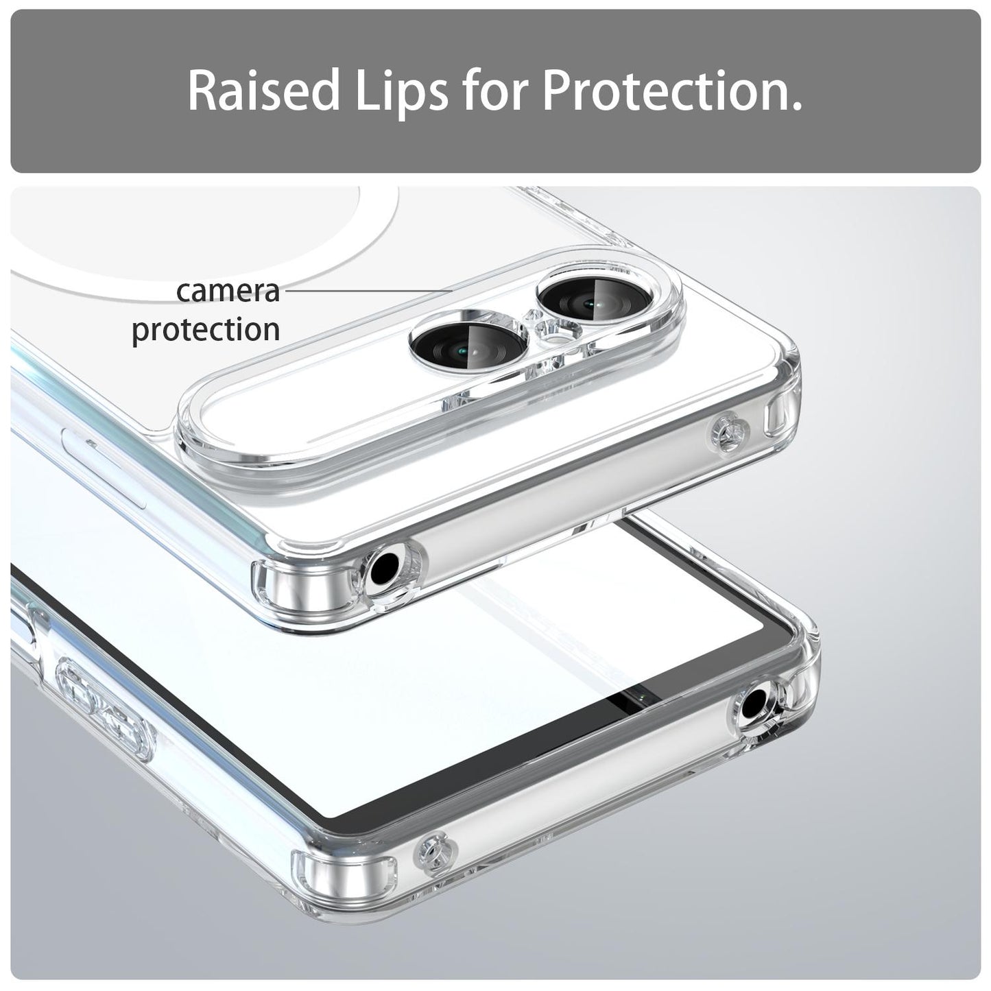 For Sony Xperia 10 VIII PC Hybrid TPU Airbag Shockproof MagSafe Phone Case(Transparent)
