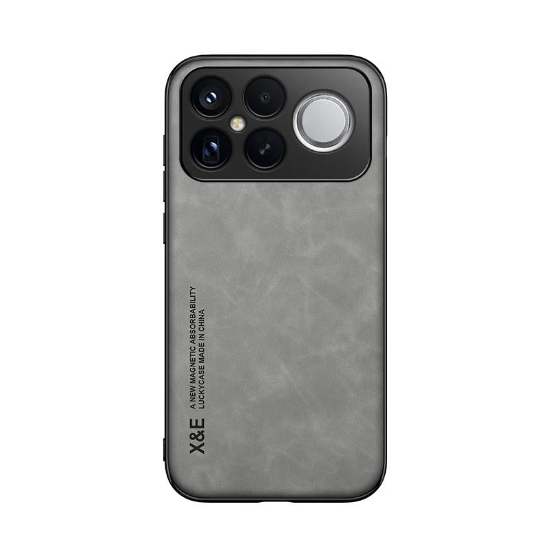 For Redmi K90 Pro Max / Xiaomi Poco F8 Ultra 5G Skin Feel Magnetic Leather Back Phone Case(Light Grey)