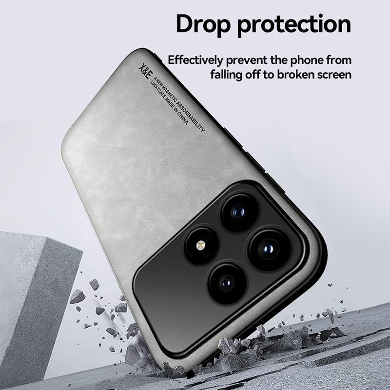 For Redmi K90 Pro Max / Xiaomi Poco F8 Ultra 5G Skin Feel Magnetic Leather Back Phone Case(Light Grey)