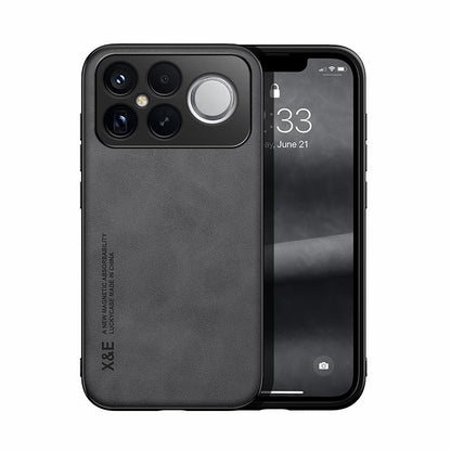 For Redmi K90 Pro Max / Xiaomi Poco F8 Ultra 5G Skin Feel Magnetic Leather Back Phone Case(Dark Grey)