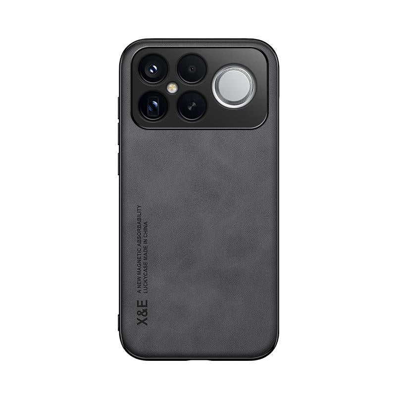 For Redmi K90 Pro Max / Xiaomi Poco F8 Ultra 5G Skin Feel Magnetic Leather Back Phone Case(Dark Grey)