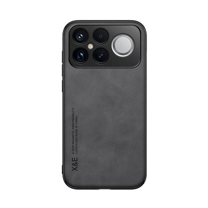 For Redmi K90 Pro Max / Xiaomi Poco F8 Ultra 5G Skin Feel Magnetic Leather Back Phone Case(Dark Grey)