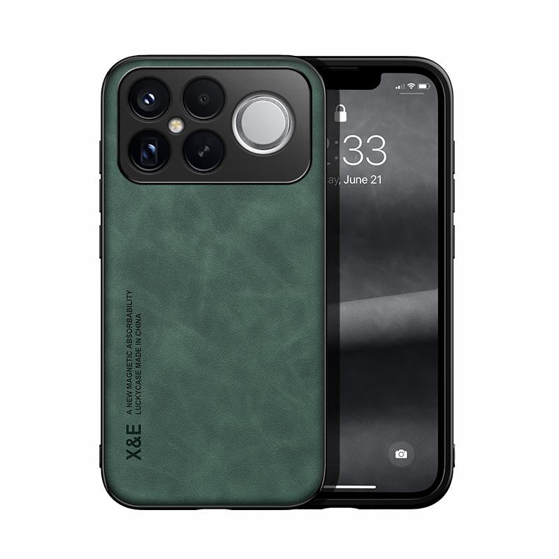 For Redmi K90 Pro Max / Xiaomi Poco F8 Ultra 5G Skin Feel Magnetic Leather Back Phone Case(Green)