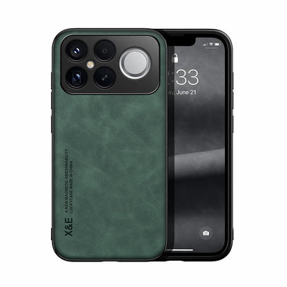 For Redmi K90 Pro Max / Xiaomi Poco F8 Ultra 5G Skin Feel Magnetic Leather Back Phone Case(Green)