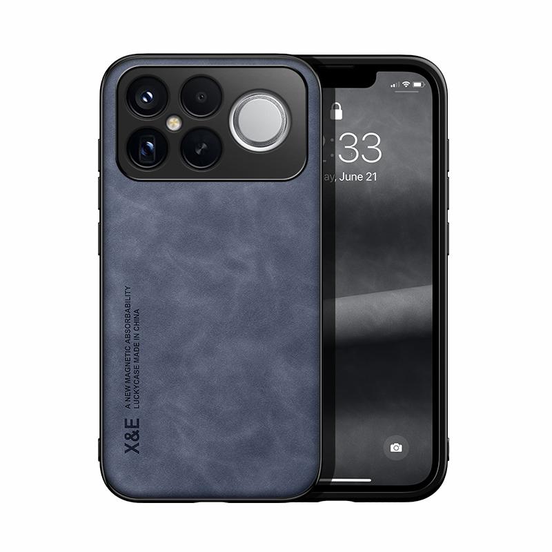 For Redmi K90 Pro Max / Xiaomi Poco F8 Ultra 5G Skin Feel Magnetic Leather Back Phone Case(Blue)