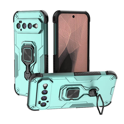 For Google Pixel 11 Pro XL 5G Global Metal Kickstand TPU Hybrid PC Phone Case - Green - EDA009049302D