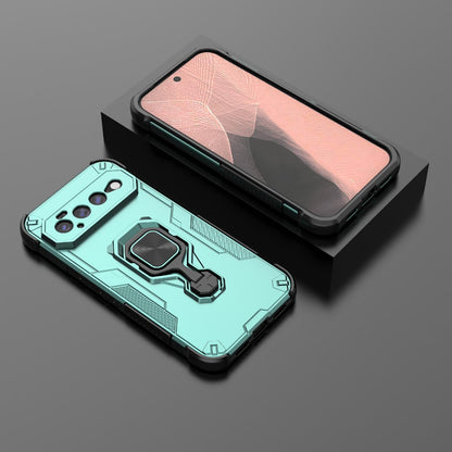 For Google Pixel 11 Pro XL 5G Global Metal Kickstand TPU Hybrid PC Phone Case - Green - EDA009049302D