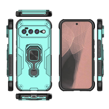 For Google Pixel 11 Pro XL 5G Global Metal Kickstand TPU Hybrid PC Phone Case - Green - EDA009049302D