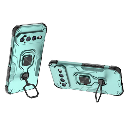 For Google Pixel 11 Pro XL 5G Global Metal Kickstand TPU Hybrid PC Phone Case - Green - EDA009049302D