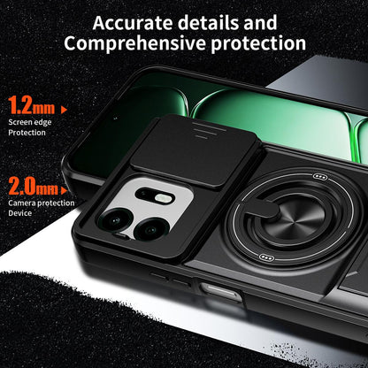 For OnePlus N6 4G Lens Sliding Window Multifunctional Magnetic Shockproof Phone Case - Titanium Gray - EDA009050808D