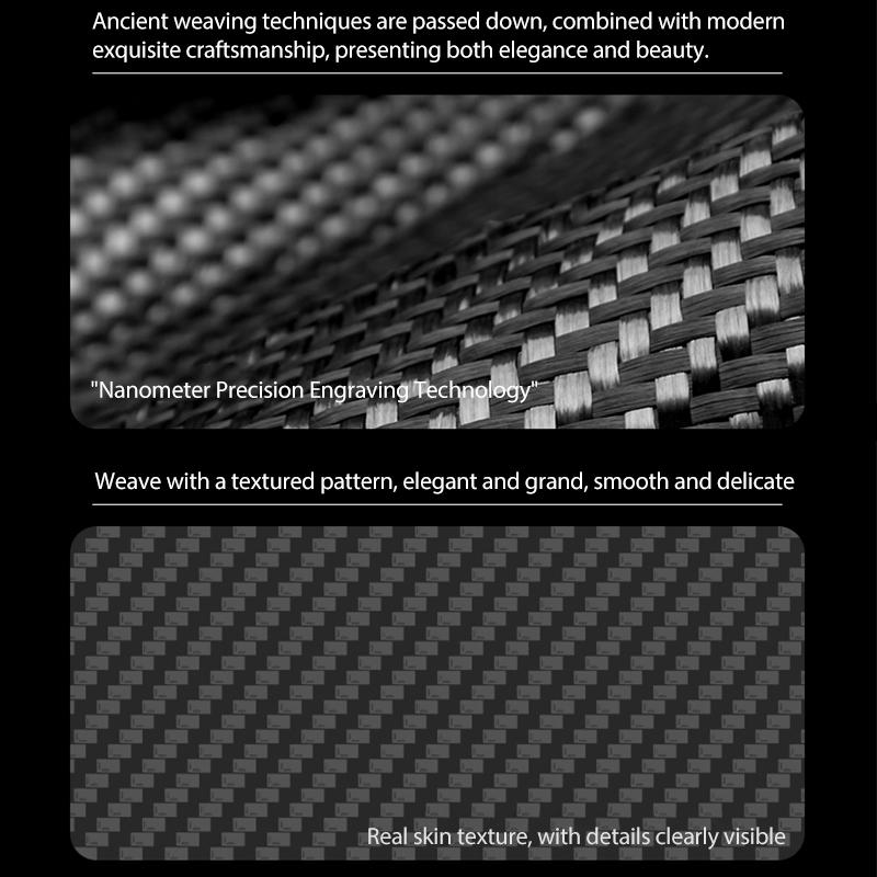 For Huawei Pura X Max 600D Fine Texture Series Carbon Fiber Dual-Center Magnetic Phone Case - Black - EDA009063402A