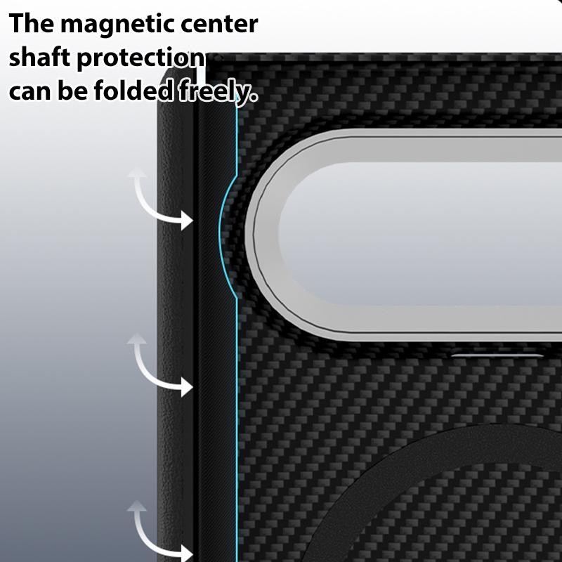 For Huawei Pura X Max 600D Fine Texture Series Carbon Fiber Dual-Center Magnetic Phone Case - Black - EDA009063402A