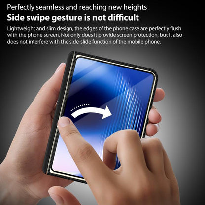 For Huawei Pura X Max 600D Fine Texture Series Carbon Fiber Dual-Center Magnetic Phone Case - Black - EDA009063402A