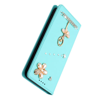 For Xiaomi Poco F8 Ultra / Redmi K90 Pro Max Ballet Girl Diamond Studded RFID Vegan Leather Phone Case(Mint Green)