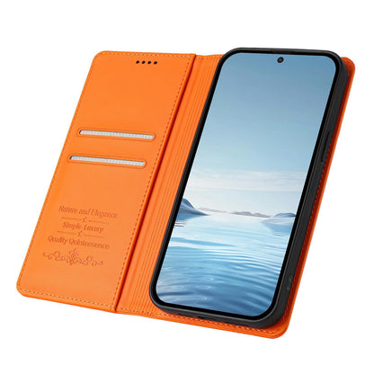 For Xiaomi Poco F8 Ultra / Redmi K90 Pro Max Ballet Girl Diamond Studded RFID Vegan Leather Phone Case(Orange)