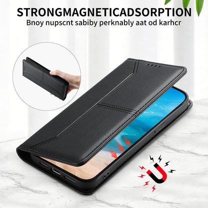 For Redmi K90 Pro Max / Poco F8 Ultra 5G Stitched Line Magnetic RFID Vegan Leather Phone Case(Black)