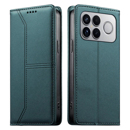 For Redmi K90 Pro Max / Poco F8 Ultra 5G Stitched Line Magnetic RFID Vegan Leather Phone Case(Green)