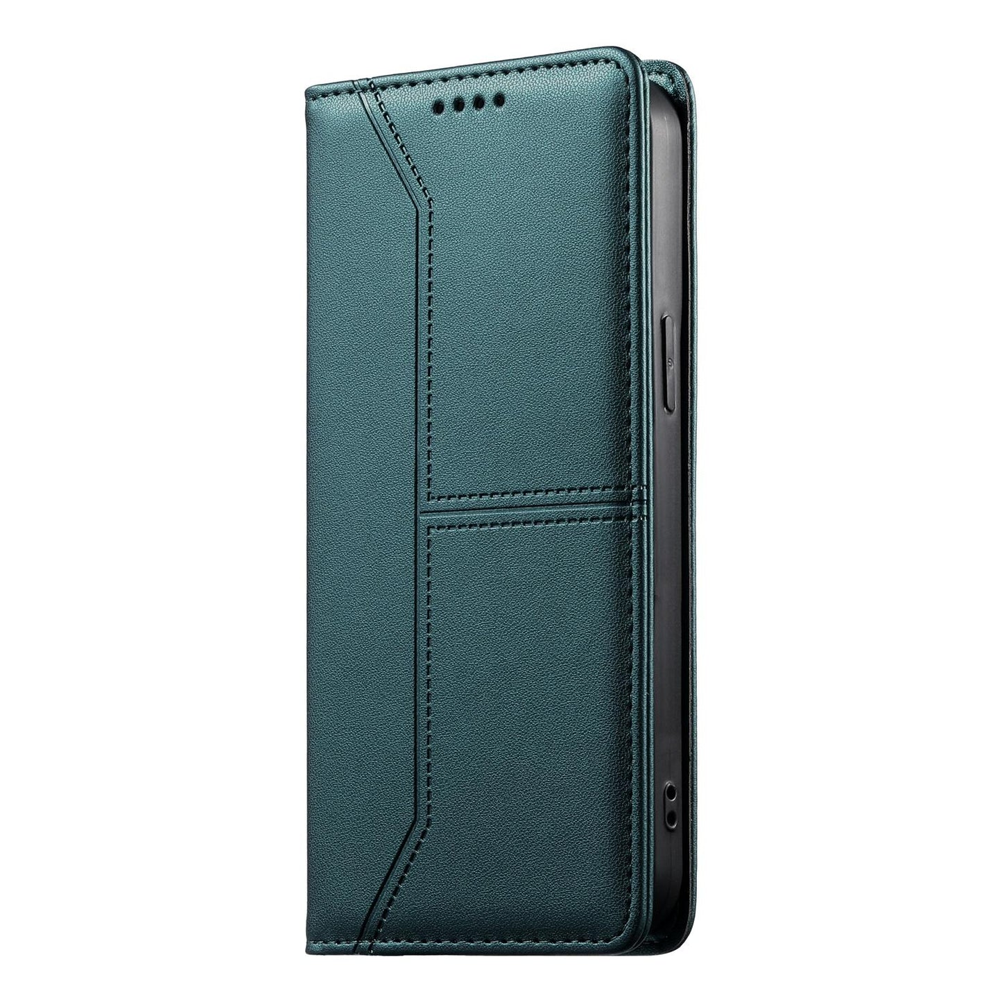 For Redmi K90 Pro Max / Poco F8 Ultra 5G Stitched Line Magnetic RFID Vegan Leather Phone Case(Green)