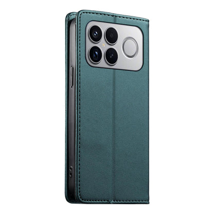 For Redmi K90 Pro Max / Poco F8 Ultra 5G Stitched Line Magnetic RFID Vegan Leather Phone Case(Green)