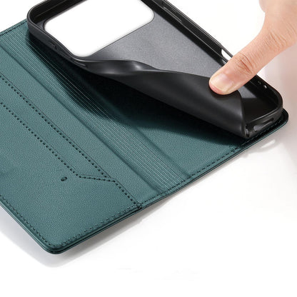 For Redmi K90 Pro Max / Poco F8 Ultra 5G Stitched Line Magnetic RFID Vegan Leather Phone Case(Green)