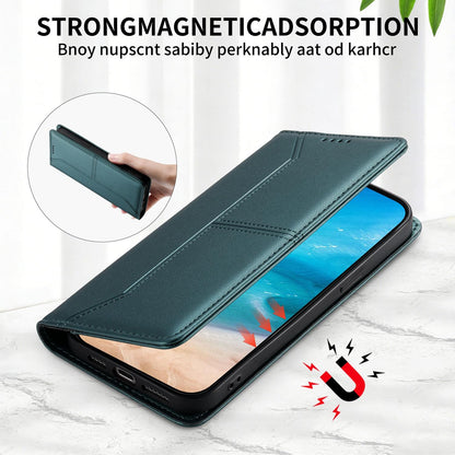 For Redmi K90 Pro Max / Poco F8 Ultra 5G Stitched Line Magnetic RFID Vegan Leather Phone Case(Green)