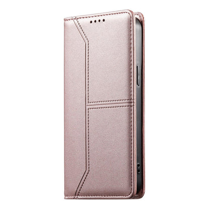 For Redmi K90 Pro Max / Poco F8 Ultra 5G Stitched Line Magnetic RFID Vegan Leather Phone Case(Pink)